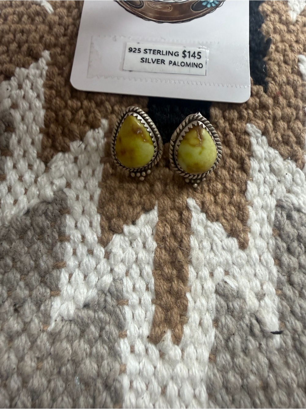 Sterling siver palomino stud earrings
